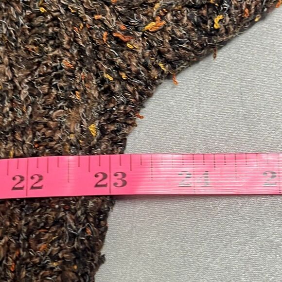 Vintage Alps Brown Marled V Neck‎ Pullover Sweater Cableknit Long Sleeves Medium - Picture 7 of 8